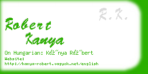robert kanya business card